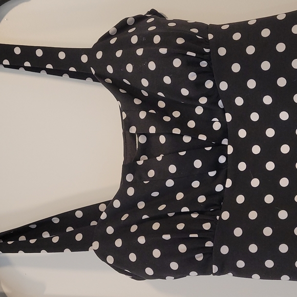 Black and white polka dot Suzy Sheir tank top in a US size Small - Picture 2 of 5